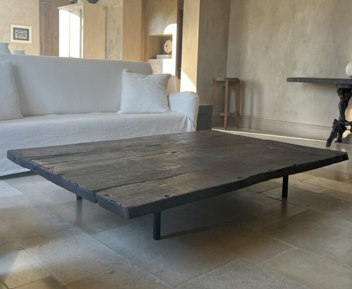 Minimalist coffeetable with 18th century reclaimed walnut - Image 2