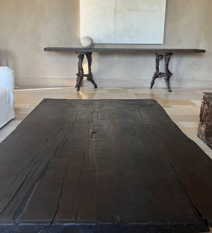 Minimalist coffeetable with 18th century reclaimed walnut - Image 3