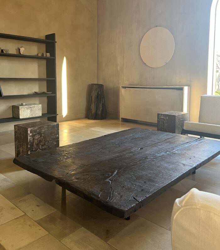 Minimalist coffeetable with 18th century reclaimed walnut - Image 4