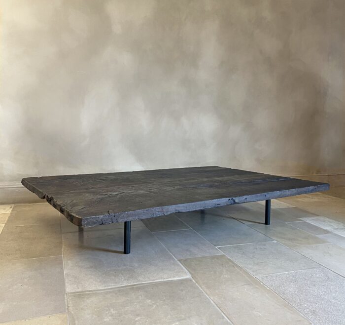 Minimalist coffeetable with 18th century reclaimed walnut - Image 11