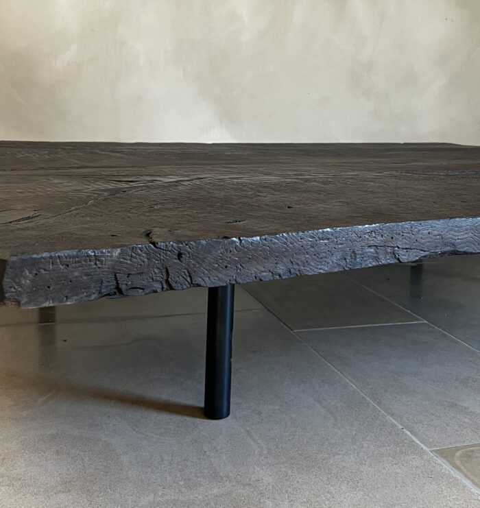 Minimalist coffeetable with 18th century reclaimed walnut - Image 8