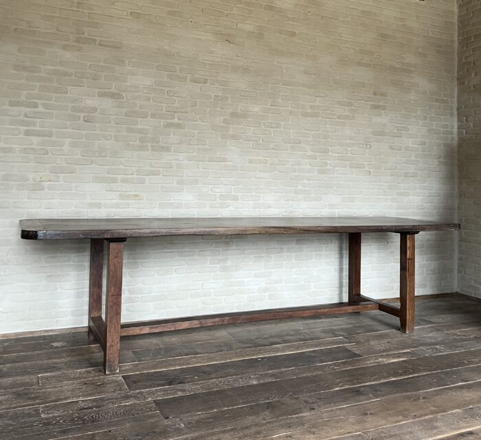 Italian late 18th century Walnut Refectory Farm Table - Image 4