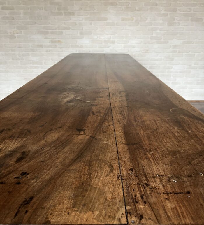 Italian late 18th century Walnut Refectory Farm Table - Image 7